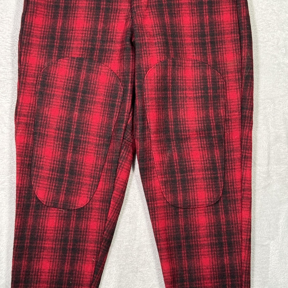 Woolrich Pants Mens 34x30 (Act 31x30) Red Plaid Wool Flannel Jogger Cuffed - Picture 3 of 13